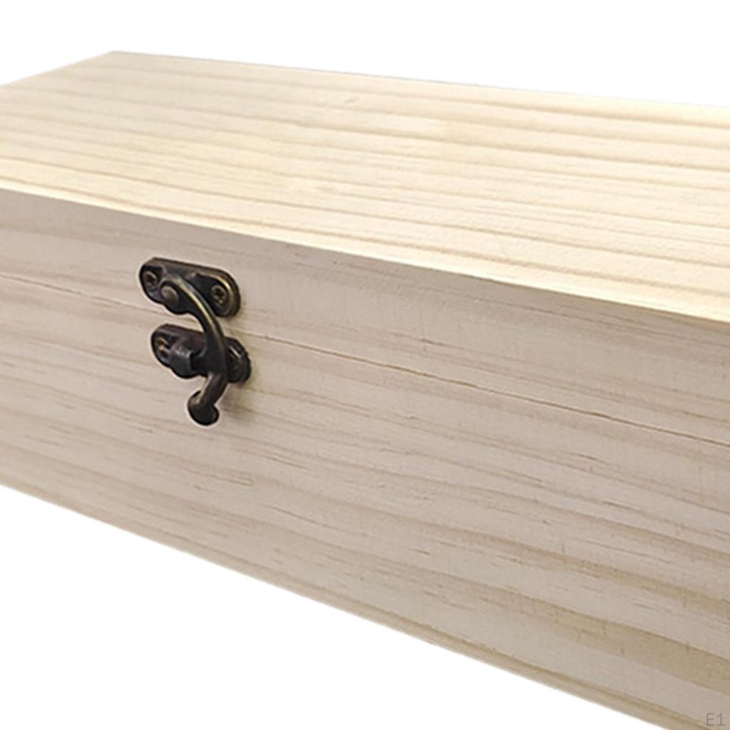 Ručně vyrobená dřevěná krabička s odklápěcím víkem pro domácí dekoraci