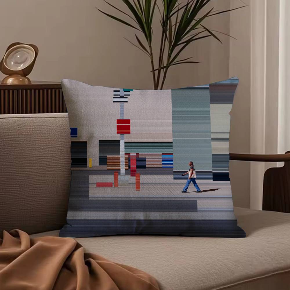 World Premium Printing Pillow Case Anti-dustmite Pillowcase Invisible zipper silky short plush Sofa cushion cover