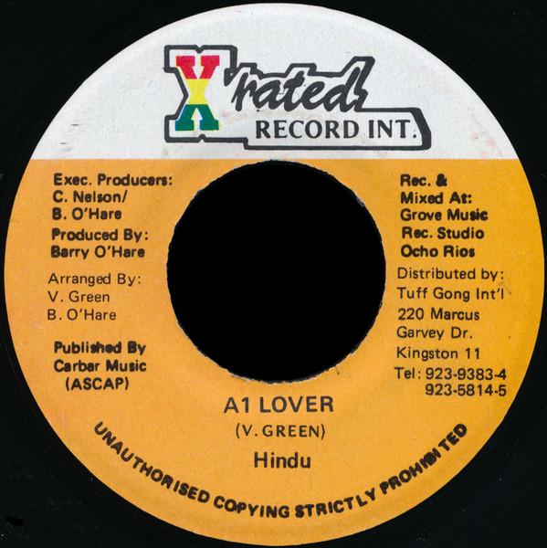 

7inch Record HINDU - A1 Lover NONE X-Rated Record Jamaica Reggae, Ska & Dub Used