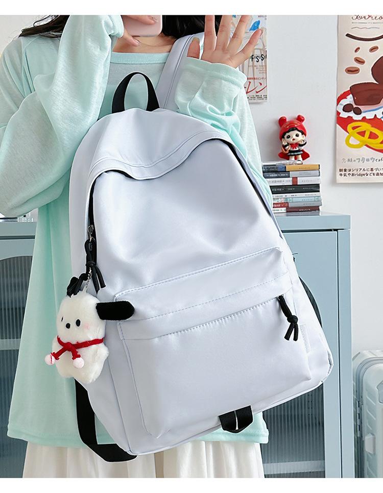 Schoolbag backpack simple high-value travel backpack female leisure Japanese junior high school bag high school student schoolbag male
