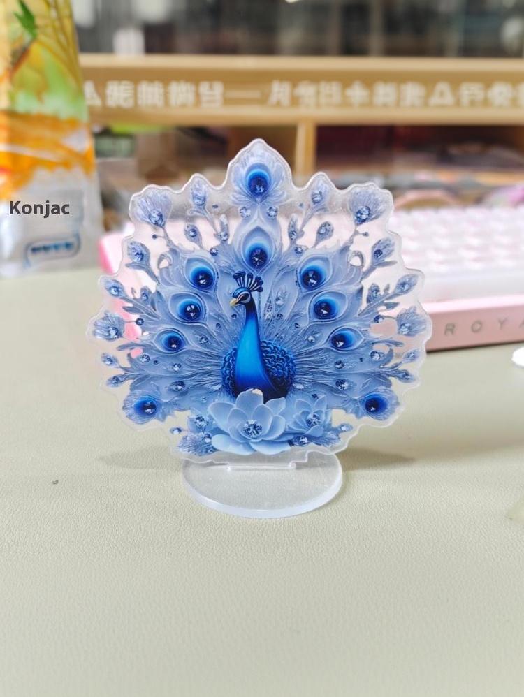 1Pcs Decor Peacock Figure Peacock Decor For Office Housewarming Gift Desktop Decor Ornament