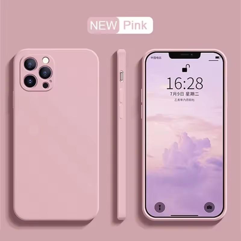 Luxury Original Silicone Phone Case For iPhone 16 15 14 13 12 Pro Max 16Plus Phone Cases Collision Protect Shockproof Soft Cover