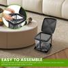Portable Trash Can Holder Adjustable Height Camping Trash Can with Hinged Lid for Home Kitchen Party Camping Outdoor Use