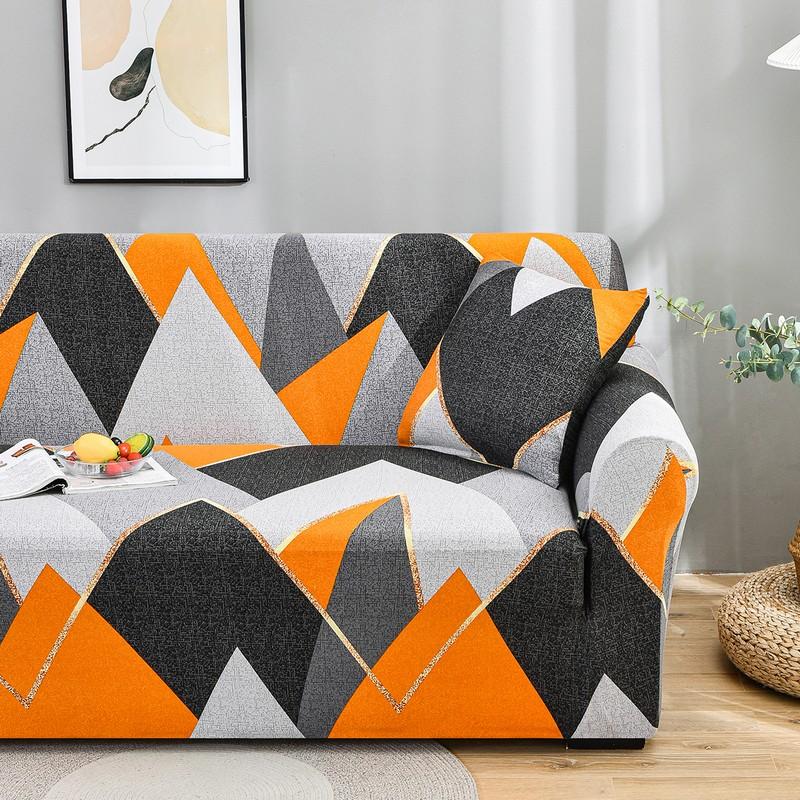 Geometric Sofa Covers For Living Room Modern Elastic Sofa Cover Corner Sofa Slipcovers Armchair Couch Cover 1/2/3/4-Seat 1Pc