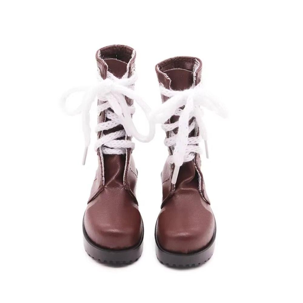 Leather Shoes Doll Boots Retro Brown Doll Long Boots Girls Gift 60cm Doll Shoes  1/3 BJD Doll