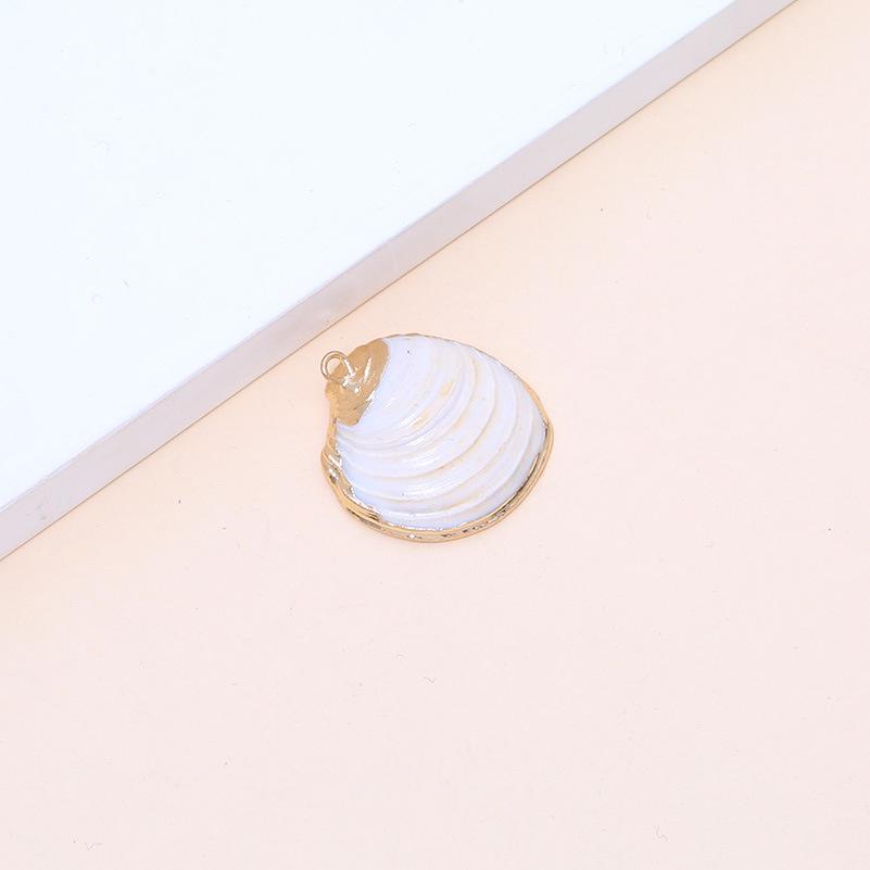Electroplated Natural Shell Conch Scallop Pendant for DIY Necklace & Bracelet Jewelry