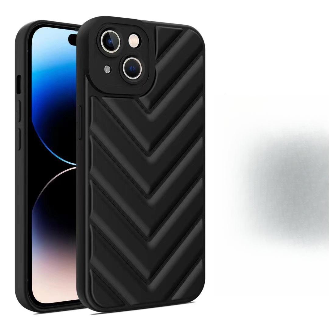 

Подходит для Apple 15PRO Чехол для телефона с V-образным рельефом и точным отверстием, ТПУ, протектор шины, африканский защитный чехол Infinix Apple 15Plus