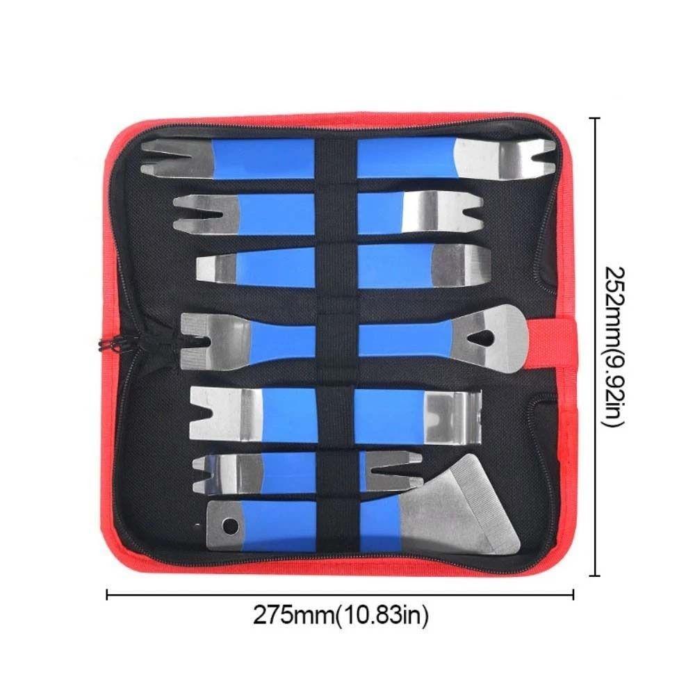 7Pcs/set Non-slip Car Radio Remover with Storage Bag Car Buckle Pry Tool Car Buckle Screwdriver