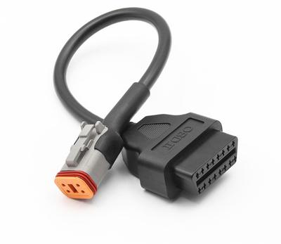 Motorcycle 4 Pin To 16 Pin OBD2 Diagnostic Cables Adapter