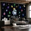 Among Us Wall Tapestry Aesthetic Wall Hanging Printed Fabric Blanket Decorative Tapestries for Bedroom Living Room Home Decor