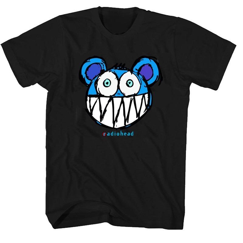 

2026 Summer Cartoon - Little Bear Radiohead Radio Commander Band Rock Heavyweight Cotton Short-Sleeved T-Shirt 2XL