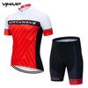Mens Cycling Jersey Set Short Sleeve Breathable Mesh Bike Apparel Ride