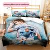 Biancheria da letto con motivo Kevin De Bruyne Decorazione per la casa Regalo di compleanno (1 * copripiumino + 2 * federa, senza nucleo),merchandising per fan.