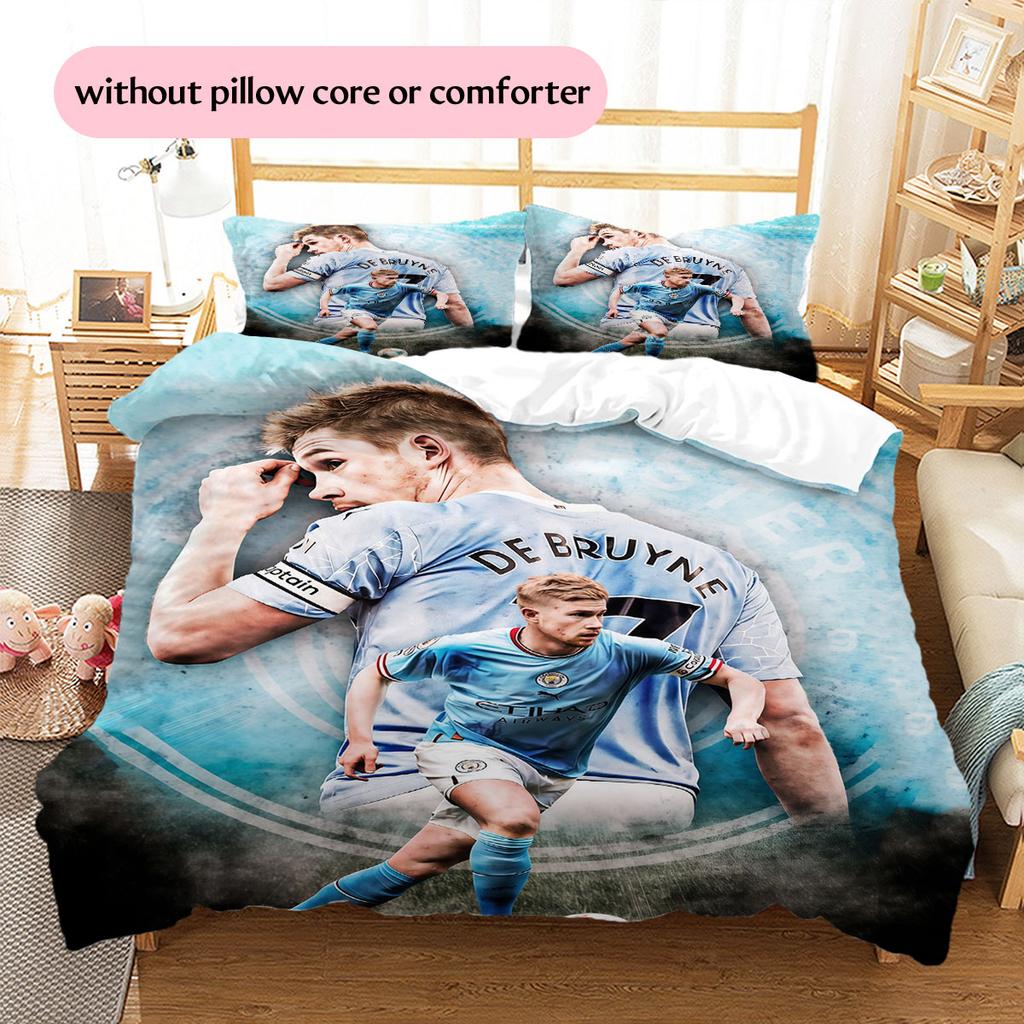 Biancheria da letto con motivo Kevin De Bruyne Decorazione per la casa Regalo di compleanno (1 * copripiumino + 2 * federa, senza nucleo),merchandising per fan.