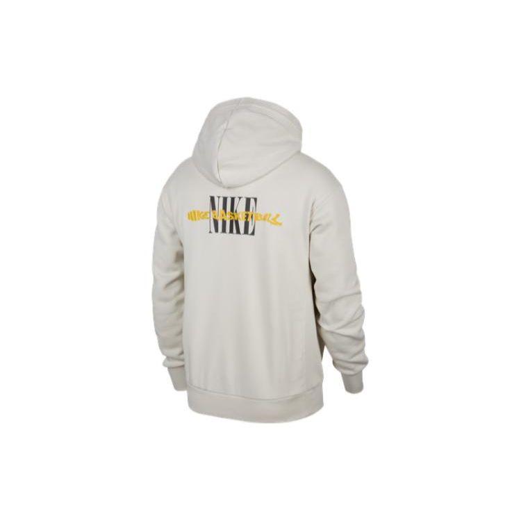 Nike FW22 Solid Color Logo Print Hooded Long Sleeve Sweatshirt Men Tops Light-Bone FB7661-072