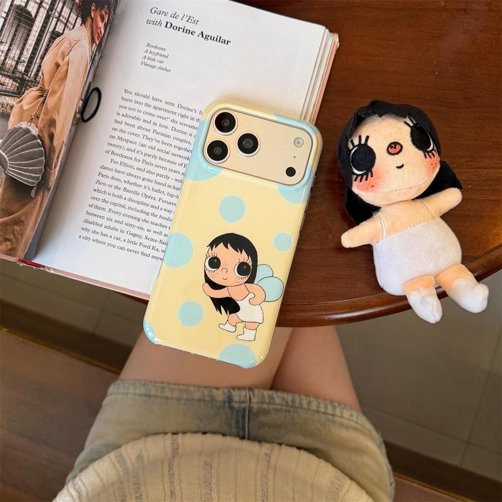 Cartoon Polka Dot Jade iPhone 15/17/16 Pro Max Anti-fall Case