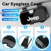 DAIFFT1 Car Glasses Holder Case Eyeglass Holder Storage Organize Box For Jeep Renegade Wrangler Cherokee Compass Patriot Accessories