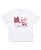 ESCAPEFROM Pink Natty Cats Print Oversized Short Sleeve T-Shirt White