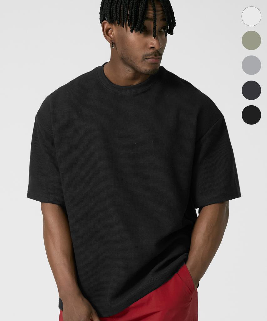 DRIX Relax Waffle Oversized Half Sleeve_5Color
