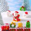 Mini-Weihnachtsbären-Figuren Feengarten Harz Miniatur Schneemann Kleinkram Heimdekorationen Mikrolandschaft
