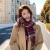 High-end Scarf Women's Winter Long Imitation Cashmere Retro Plaid Shawl Female Student Thickened Scarf To Keep Warm
