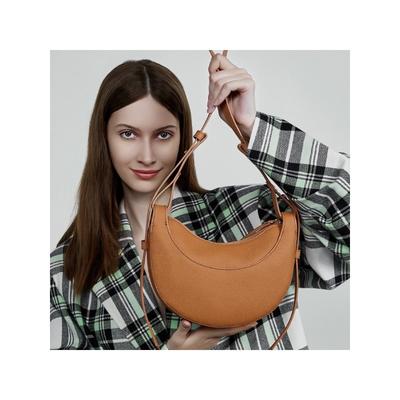 Niche dizajn z hovädzej kože, špičková textúra, crossbody taška v tvare polmesiaca, kabelka pod pazuchu v tvare sedla z pravej kože
