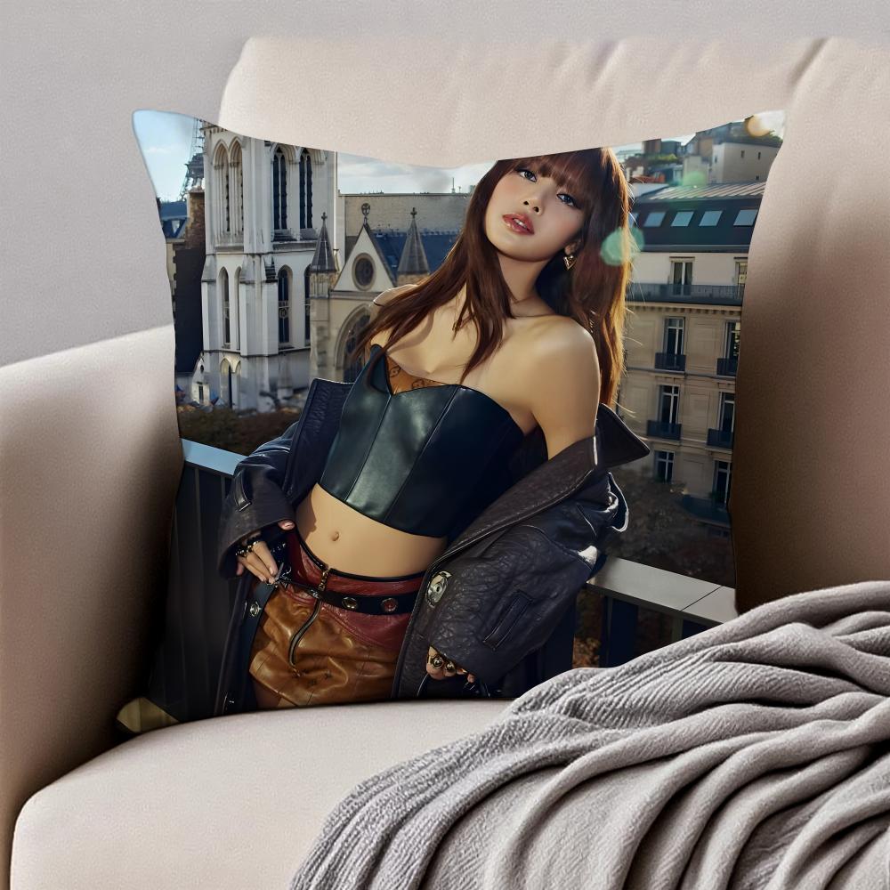 Singer LLisa Cushion Cover Pillowcase Antidustmite Invisible Zipper Short Plush Sofa Cushion