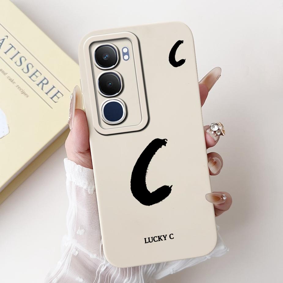 Für Vivo Y19s 4G Hülle V2419 Luxuriöse Glücksbuchstaben Cover Stoßfeste Weiche TPU Handyhülle Für Vivo Y19s Y 19 s VivoY19s Fundas Coque