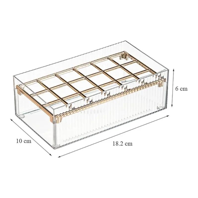 

Lipstick Storage Box Clear Acrylic Cosmetics Storage Container Transparent Makeup Holder Lip Gloss Display Box Vanity Organizer 18