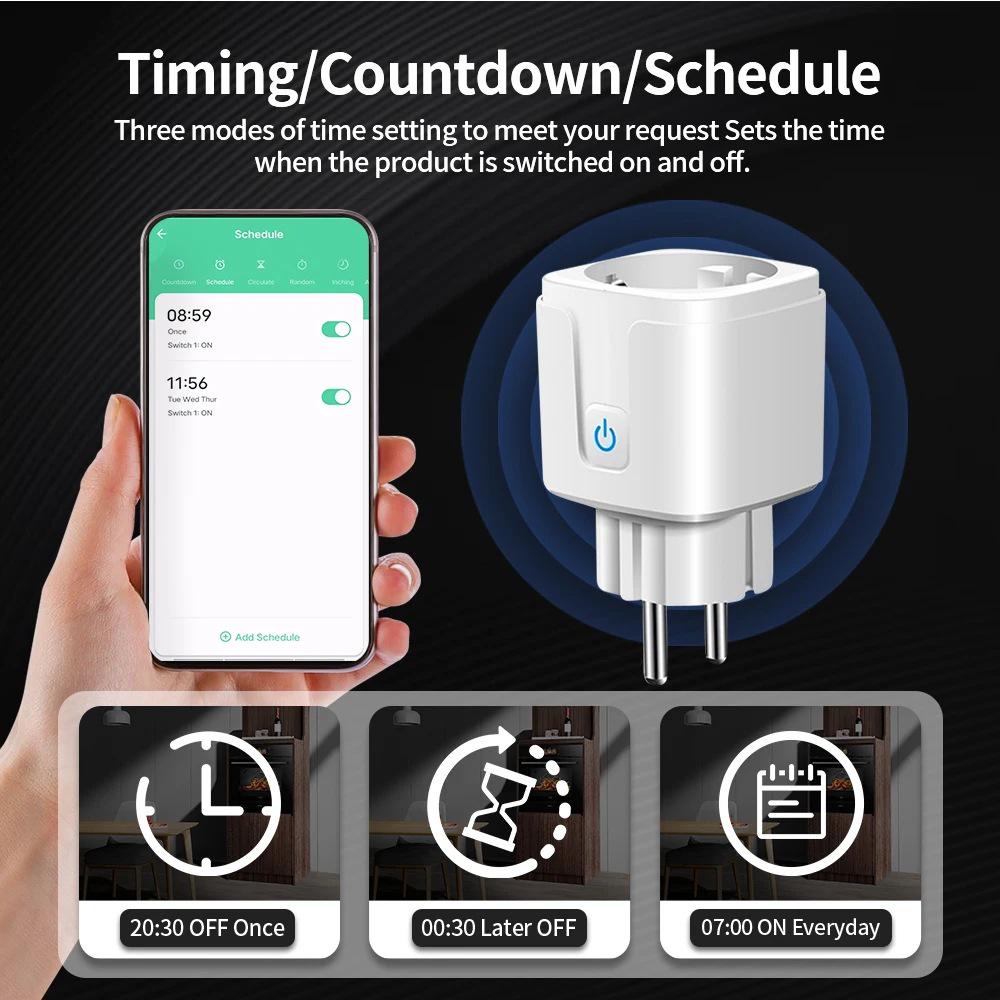 Zigbee 3.0 EU Smart Plug 16/20A with Metering, Alexa Compatible, Supports 3.0 Network Billing