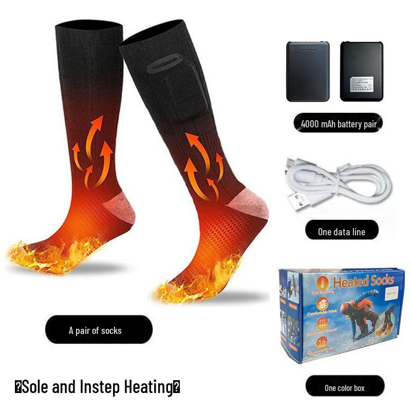 Removable Electric Heating Socks - Pure Cotton Winter Warmers