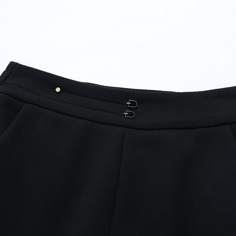 Past Women's Plus Velvet Micro Flare Casual Pants