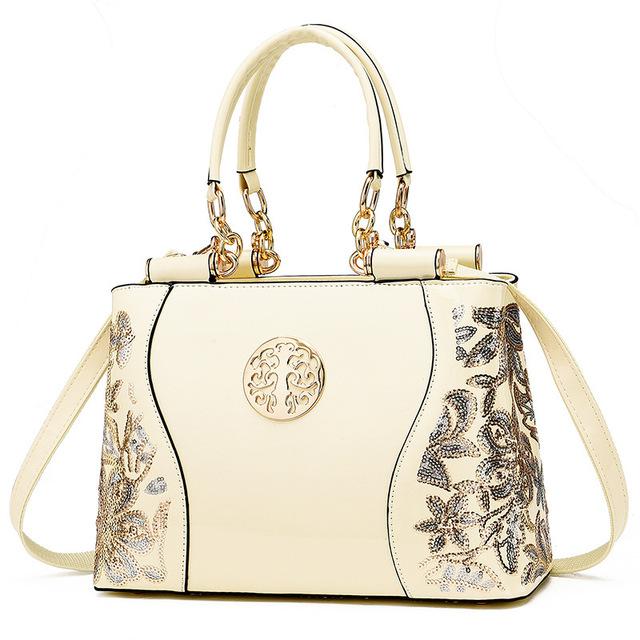 Aliwood Stickerei frauen Tasche Europa Trendy Luxus Handtaschen Leder Schulter Taschen Große Kapazität Frauen Umhängetaschen