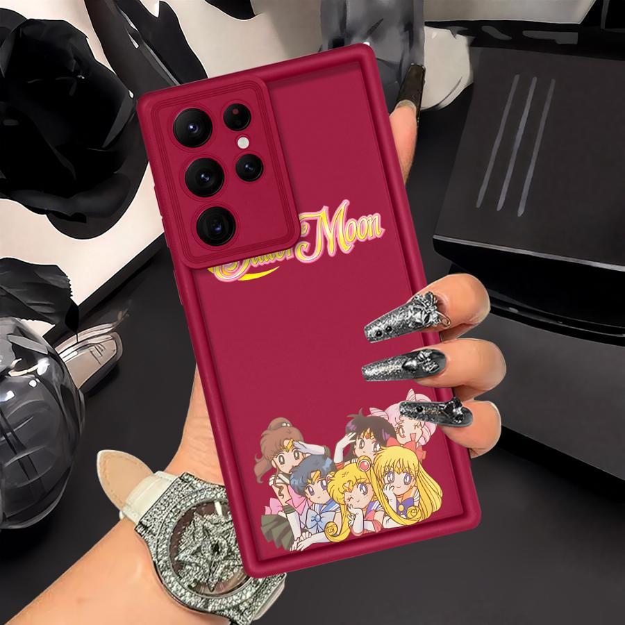 Cartoon Sailor Moon Phone Cover Case for Samsung Galaxy S25 S22 Plus Note 20 Ultra S20 FE S25 S23 S24 Ultra S21