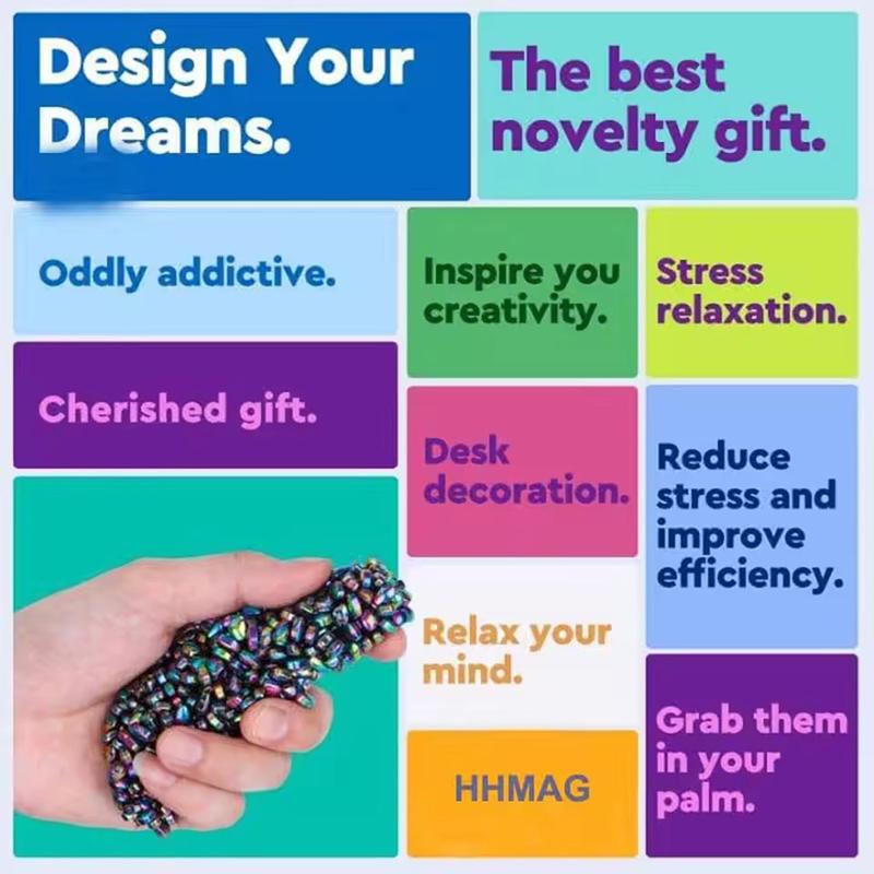 1000 PCS Magnetic Ferrite Putty Weak Magnet Fidget Rock Pebbles Anxiety Anti Stress Relief Toys for Adults ADHD Autism DIY Gift