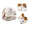 Newborn Baby Hat, Baby Hood, Male and Female Children, Spring and Autumn Baby, Pure Cotton Hat, Gloves, Foot Covers
