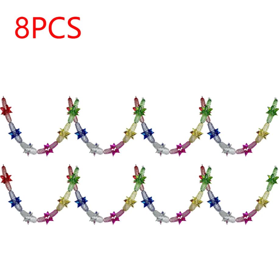 Foil Garland Christmas Garland Home Decoration Ceiling Hanging Decor Christmas Wreath Decorative Garlands Party Supplies