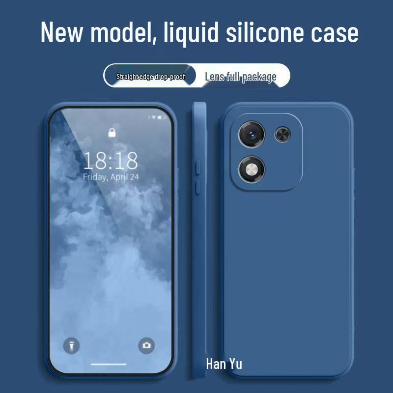 Honor X70i Case: Solid Color, Full Coverage, Anti-Drop, Soft Shell, Straight Edge Design, New Model