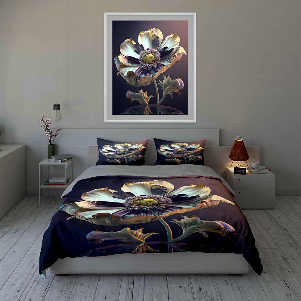 Elegant Floral Design. Bedding Duvet Cover Sets Duvet Covers Pillowcases Gifts (1 * Duvet Cover 2 * Pillowcases, Without Duvet Insert)