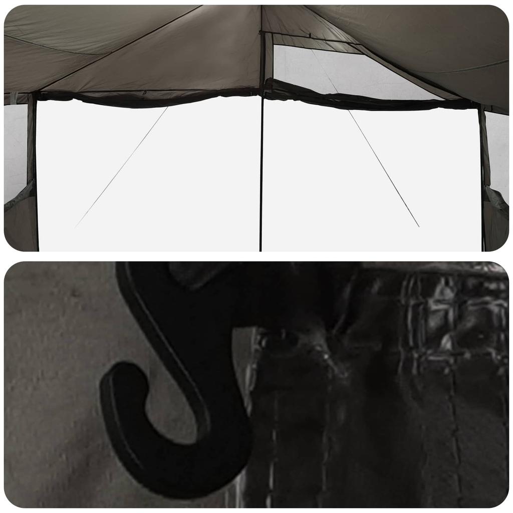 Family Tent Brown & Grey 600 x 400 x 268 cm Polyester and Steel