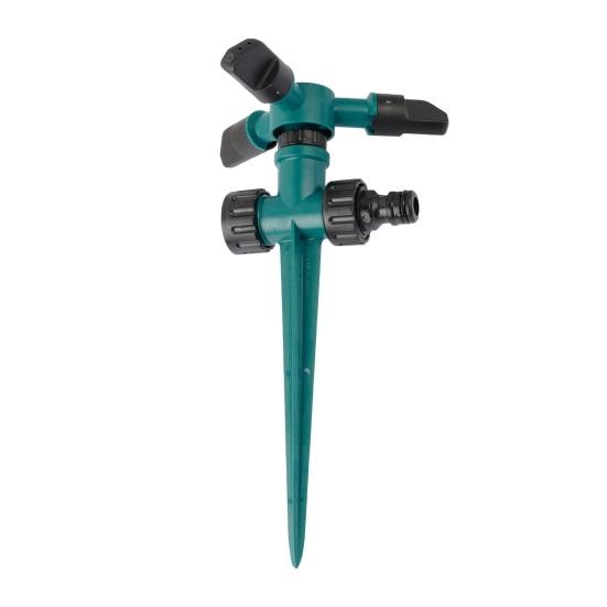 360-Degree Rotating Lawn Sprinkler with Stake Large Area Coverage Garden Watering System Adjustable Patio Sprinkler