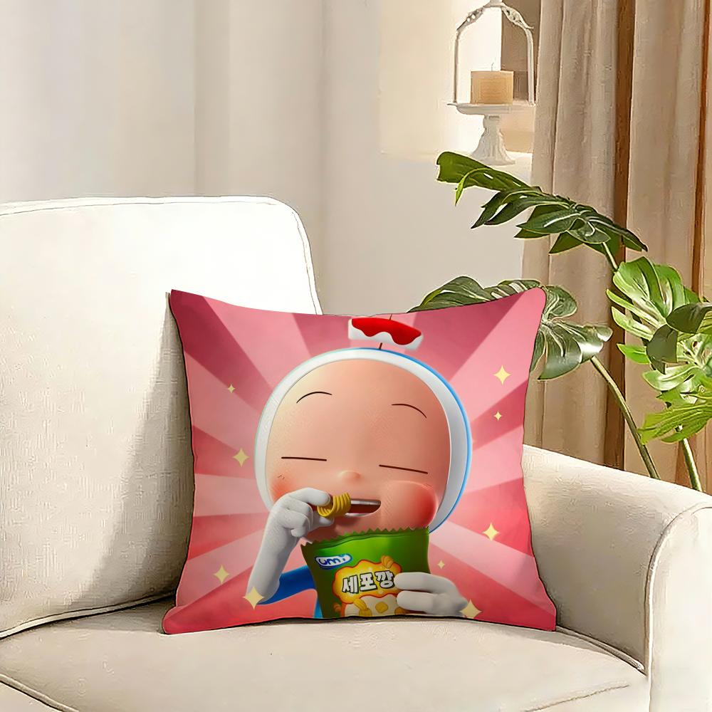 Yumis Cells The Movie Cushion Cover Reversible Plush Pillow Cover Soft Fluffy Home Decor for Sofa Bedroom