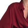 Camicia da Donna Primaverile Colore Unito Collo a Revers Monopetto