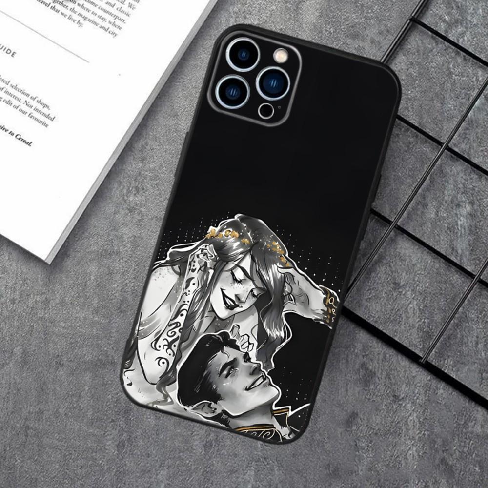 Acotar A Court of Mist and Fury Phone Case For Apple iPhone 15,14,13,12,11,XS,XR,X,8,7,Pro,Max,Plus,mini Silicone Black Cover
