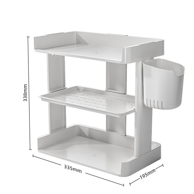 Desktop Three-layer Storage Shelf Stationery Organizer Rack Ins Cosmetics Storage Box Office Multi-layer Sundries Storage Boxes