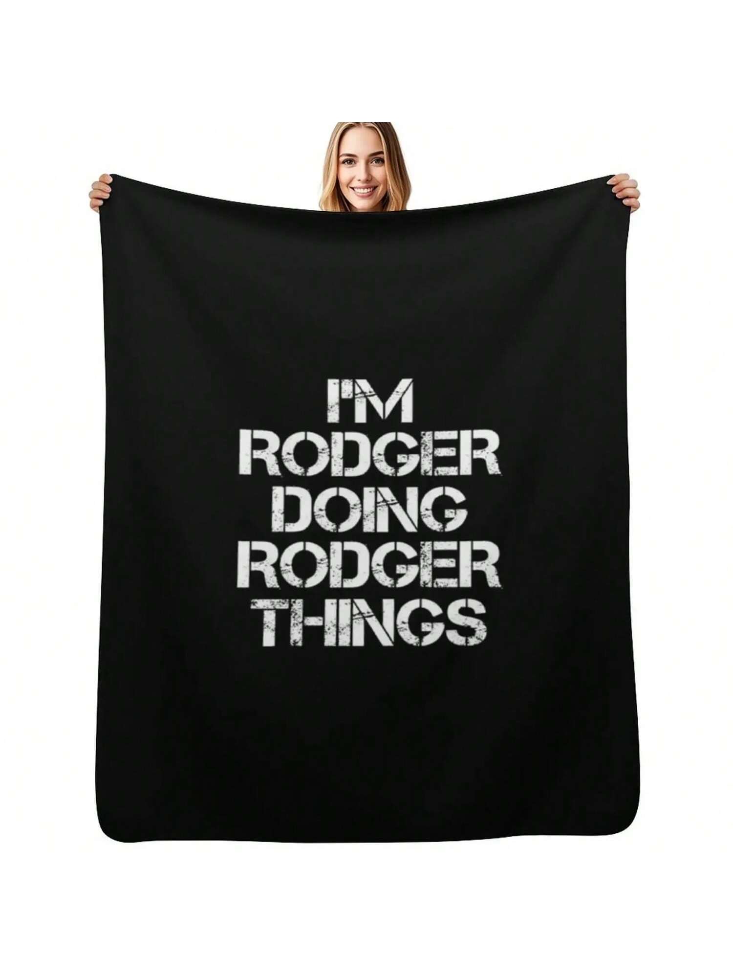 Rodger Name T Shirt - I m Rodger Doing Rodger Things Name Gift Item Tee Throw Blanket Anime Decoratives For Sofa Blanket S разноцветный
