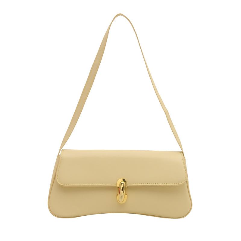 Beautiful Trend 2 New Fashion Retro Solid Color Portable Shoulder Underarm Bag Simple Versatile Bag