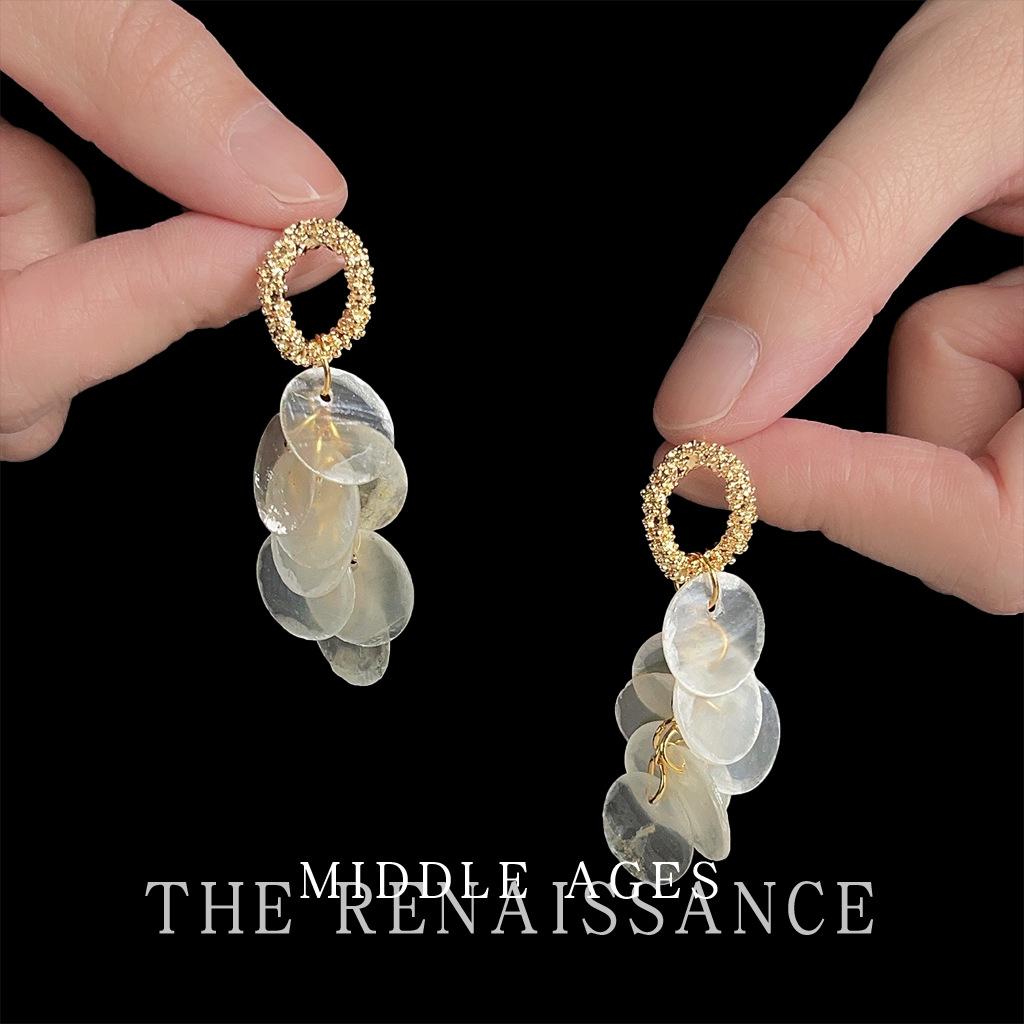 Французские длинные круглые серьги с бахромой, элегантные серьги с дизайном темперамента, женские