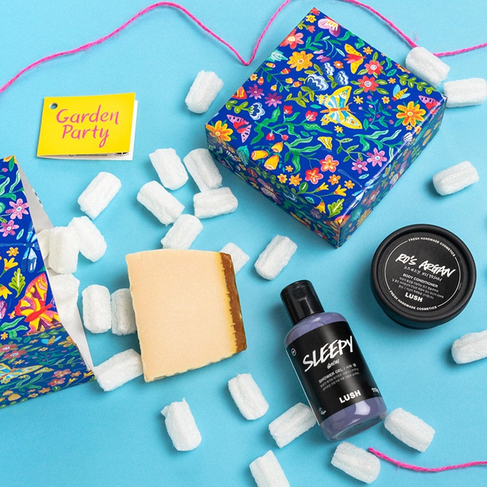 [LUSH] Garden Party - Gift (Rose Argan Body Conditioner 45g, Sleepy 110g, Honey Eye Washed The Kids (Moisture Weight) 100g)