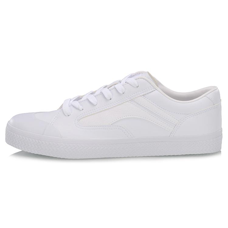New LiNing Wave Wear Resistant And Lightweight Low Top Skateboard Shoes Men's White AGCP163-2